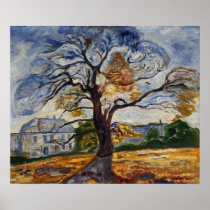 Poster Munch A Árvore de Carvalho Arte da Natureza Expres