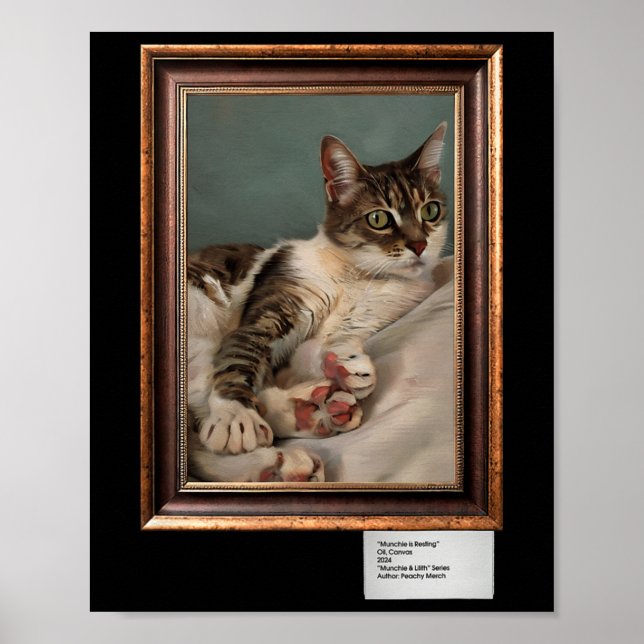 Poster Munchie, O Descanso De Gato - Canvas (Frente)