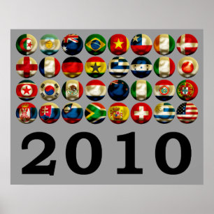 Pôster Mundo 2010 de África do Sul