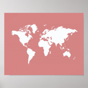 Pôster Mundo elegante cor-de-rosa
