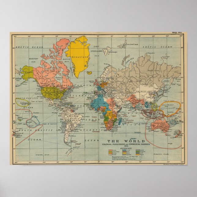 Pôster Mundo em 1910 (Frente)