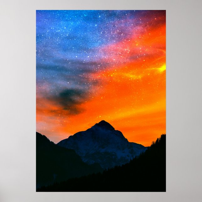 Poster Mundo fantasista nas montanhas (Frente)