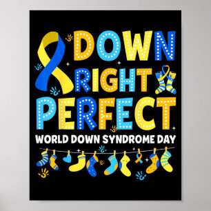 Poster Mundo Perfeito para Baixo Síndrome de Down Conscie