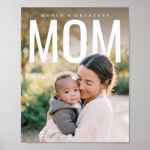 Poster Mundo PhotoPop Maior Mãe Foto Personalizada