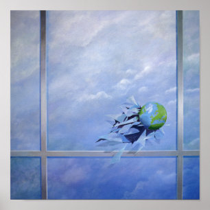 Pôster Mundo que quebra o vidro