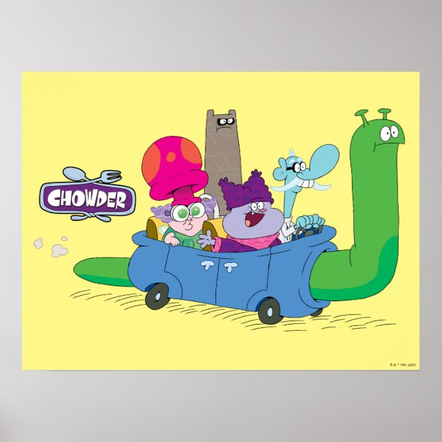 Poster Mung, Chowder, Shnitzel, & Truffles no Carro-Carro (Frente)