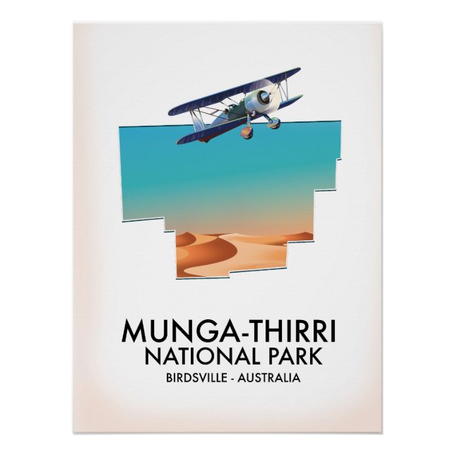 Pôster Munga-Third National Park Birdsville Austrália (Frente)
