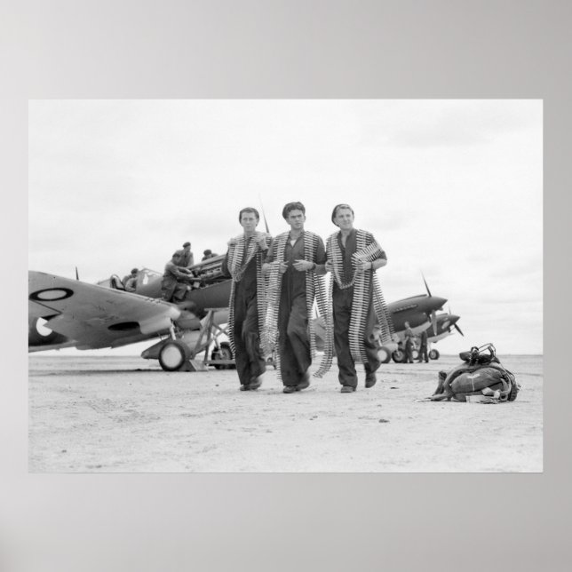 Pôster Munições de aviões WW2, 1940 (Frente)