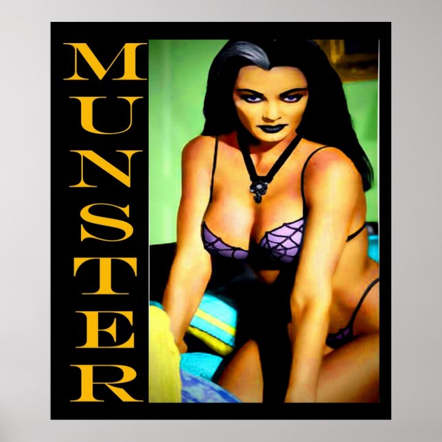 POSTER MUNSTERS SEXY LILY MUNSTER PIN UP VINTAG (Frente)