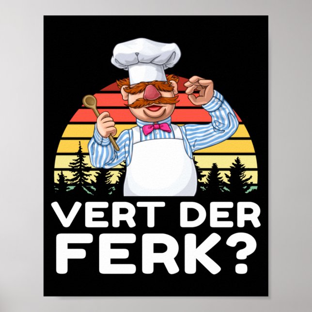 Poster Muppet Show Swedish Chef Expletive New Funny Stic  (Frente)