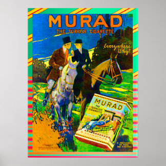 Poster Murad Cigarros 1910 O Cigarro Turco