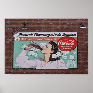 Poster Mural Celebra a Rota 66, Baxter Springs, Kansas