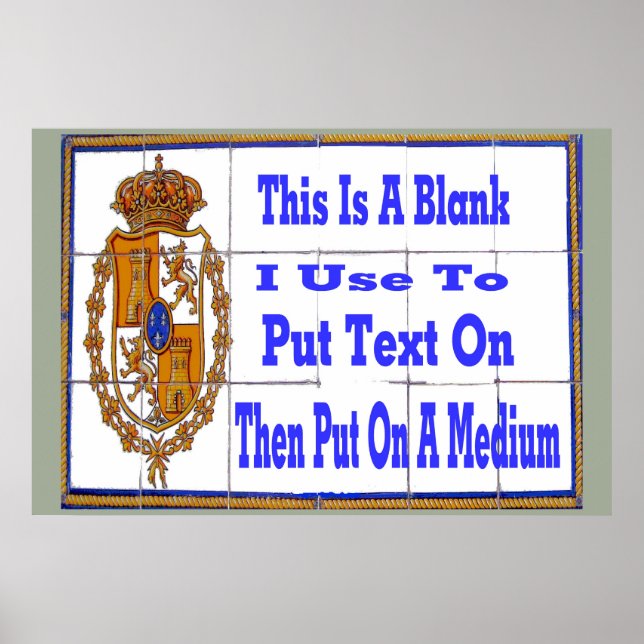 Pôster Mural do Azulejo de amostra (Frente)