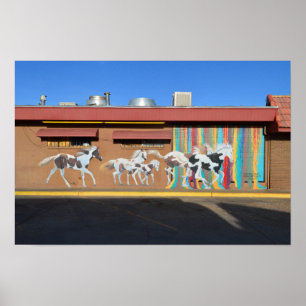 Poster Mural dos Cavalos Pintados Correndo, Tucumcari, No