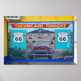 Poster Mural Tucumcari Tonight, Rota 66, Novo México