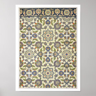 Pôster Mure azulejos de Qasr Rodouan, 'da arte árabe com