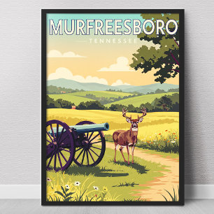 Poster Murfreesboro Tennessee Antigo