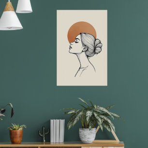Poster Murmurinhos na Linha – Perfil Feminino Minimalista