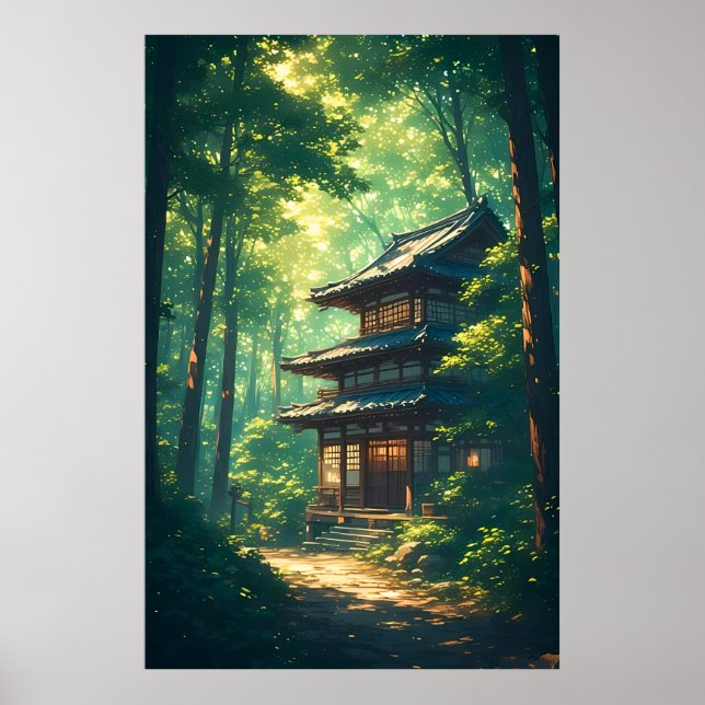 Poster Murmurios da Floresta: Um Retiro Japonês Escondido (Frente)