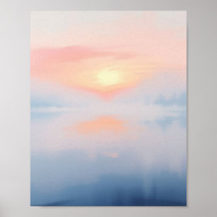 Poster Murmurios do Amanhecer: Serenidade Rosa Pastel e A