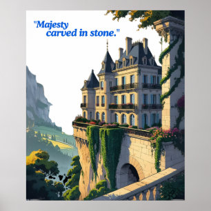 Poster "Murmurios do Château – Arte de Linha Elegante do