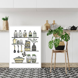Poster muro da cozinha do século médio