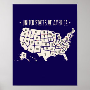 Poster Muro de Arte dos Estados Unidos