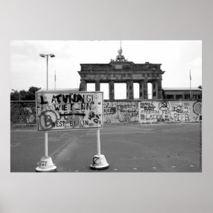 Pôster Muro de Berlim Alemanha Ocidental 1989