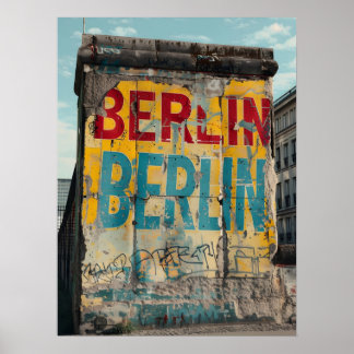 Poster Muro de Berlim Vintage