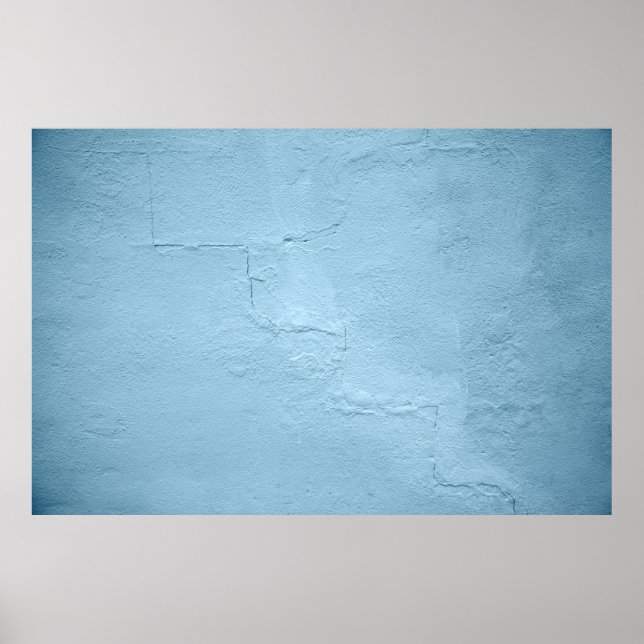 Poster Muro de betão pintado azul durante o dia (Frente)