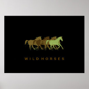 Poster muro de décor de cavalos