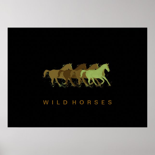 Poster muro de décor de cavalos (Frente)