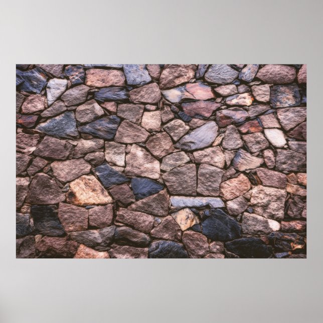 Poster Muro de pedra castanha (Frente)