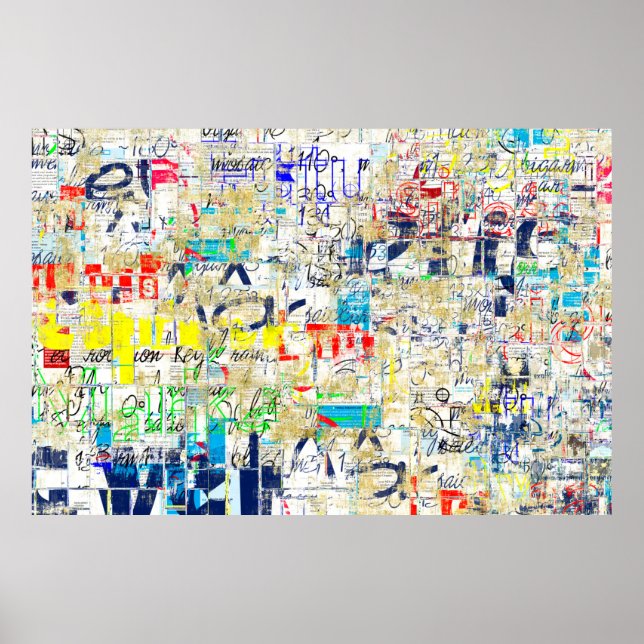 Poster Muro de rua de grafite. Grunge wallart,street,back (Frente)