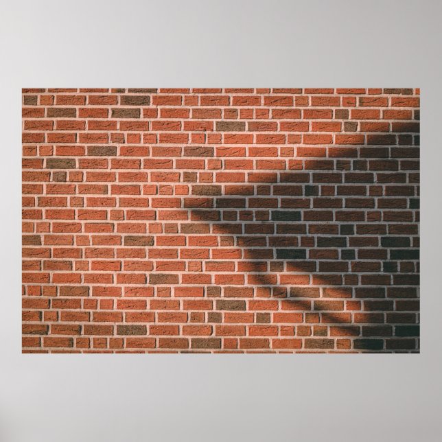Poster Muro de tijolo castanho (Frente)