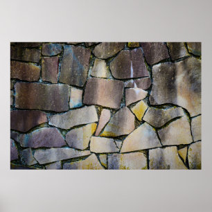 Poster muro de tijolos de cinza