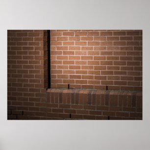 Poster Muro de tijolos vermelhos texturizado