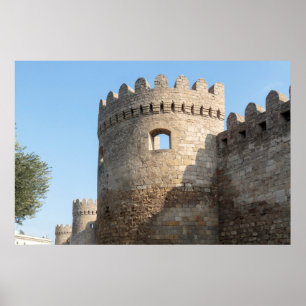 Poster Muro de Torre do Palácio, Azerbaijão