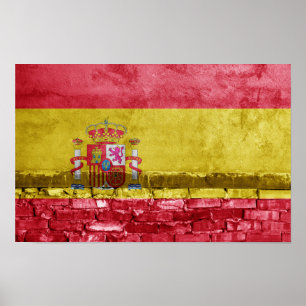 Poster muro do sinalizador de espanha