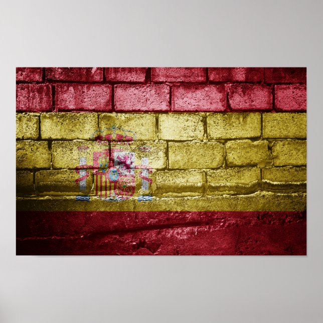 Poster muro do sinalizador de espanha (Frente)