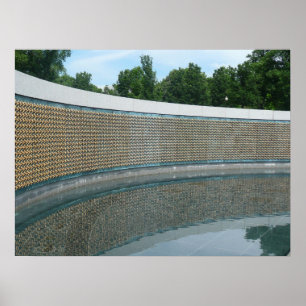 Pôster Muro Memorial da Liberdade da WII em Washington DC