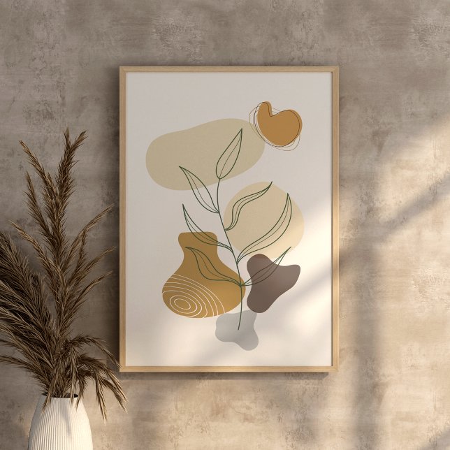 Poster Muro moderno de abstrato de arte bóquica contempor (Criador carregado)