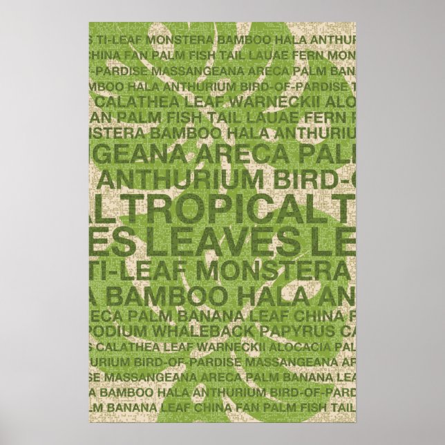 Poster Muro Tropical de Jardim (Frente)