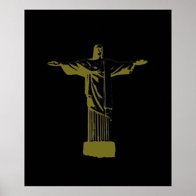 Poster Muros de decoração do Corcovado (Frente)