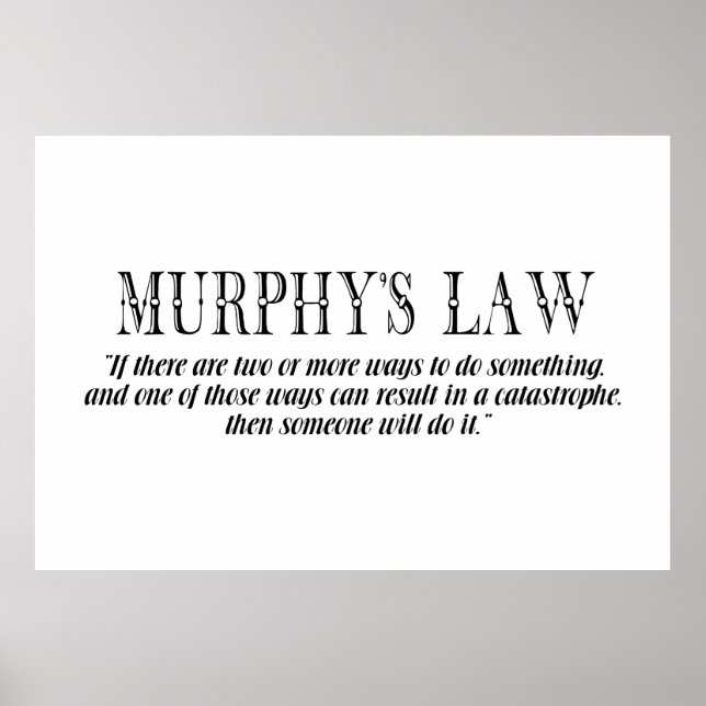 Pôster Murphy’s law (Frente)