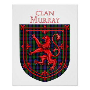 Pôster Murray Tartan Scottish Xadrez Lion Rampant