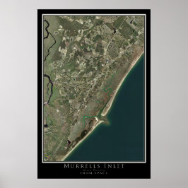 Poster Murrells Inlet Carolina Do Sul Do Satélite Espacia