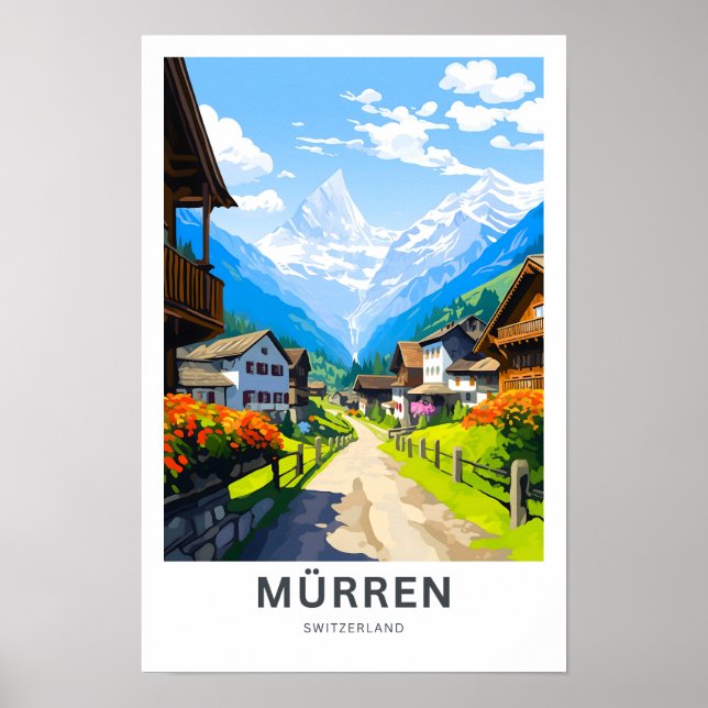 Poster Murren Suiça (Frente)