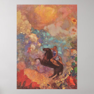 Pôster Musa auf Pegasus, Odilon Redon