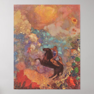 Poster Musa auf Pegasus (Redon 1900)